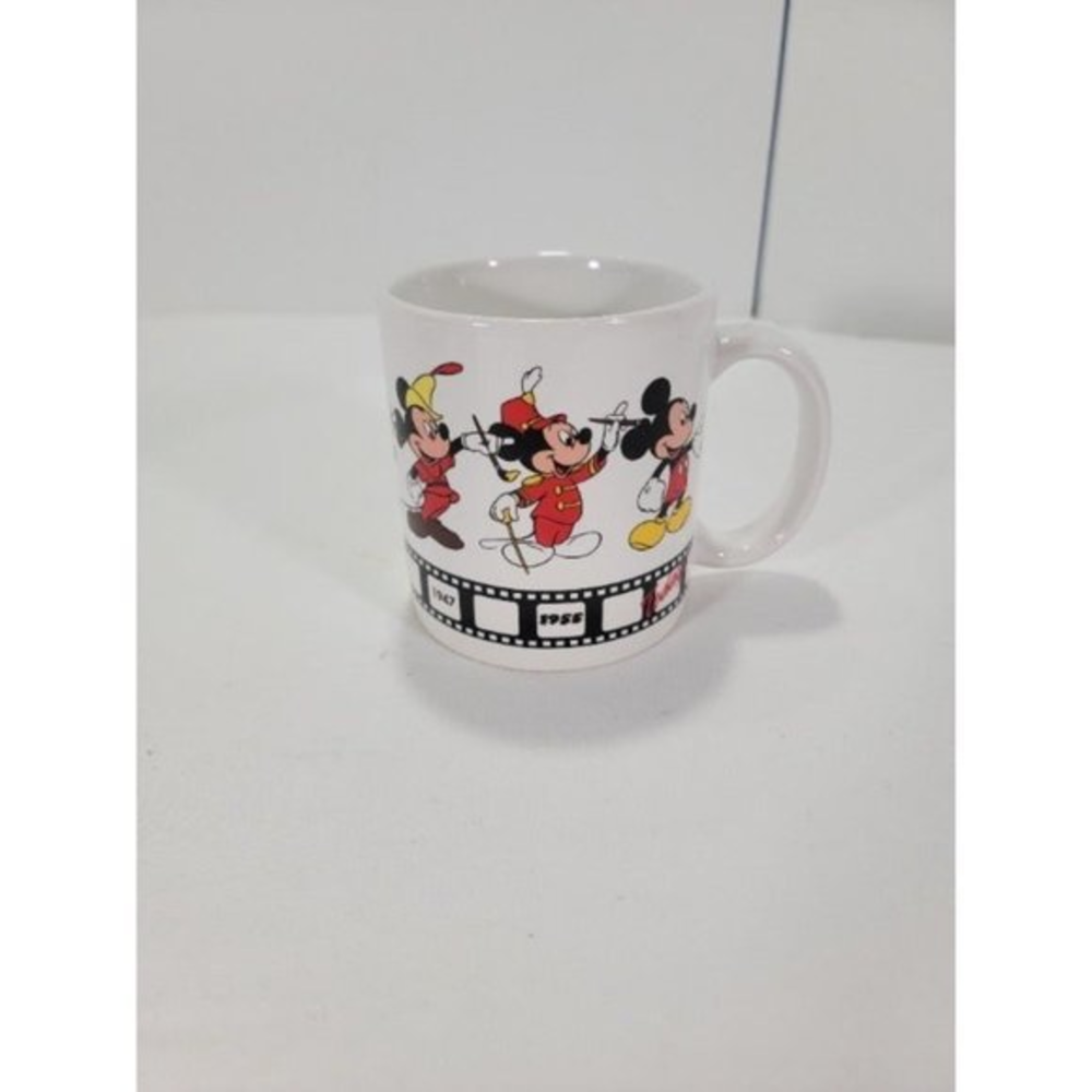 Disney MICKEY MOUSE Coffee Cup THRU THE YEARS 1928-TODAY APPLAUSE